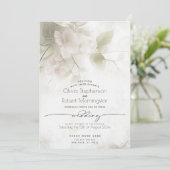 Invitation MARIAGE Fleurs de pêcher rose blush (Debout devant)