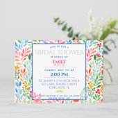 Invitation Mariage Fleurs de Printemps Aquarelle Réception de (Debout devant)