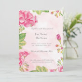 Invitation Mariage Fleurs d'été (Debout devant)