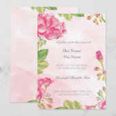 Invitation Mariage Fleurs d'été (Devant / Derrière)