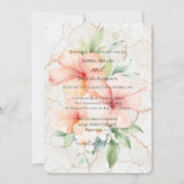 Invitation Mariage Fleurs d'Hibiscus Brise d'Été (Devant)