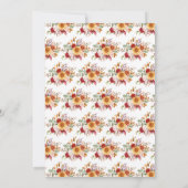 Invitation Mariage Fleurs et Feuillage d'Automne (Dos)