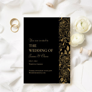 Invitation Mariage Fleurs GILDED