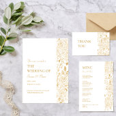 Invitation Mariage Fleurs GILDED