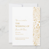 Invitation Mariage Fleurs GILDED (Devant)
