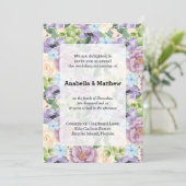 Invitation Mariage Fleurs Jolies (Debout devant)