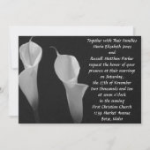 Invitation Mariage Fleurs noires et blanches (Devant)