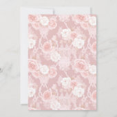 Invitation Mariage fleurs pastel rose (Dos)