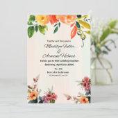 Invitation Mariage Fleurs Sauvages Beaux  (Debout devant)