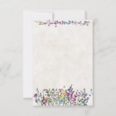 Invitation Mariage fleurs sauvages colorées budget vierge (Devant)
