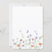 Invitation Mariage Fleurs sauvages rustiques violettes (Dos)