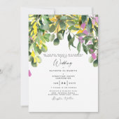 Invitation Mariage Fleurs Sauvages Verdure Estivale (Devant)
