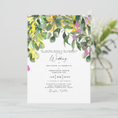 Invitation Mariage Fleurs Sauvages Verdure Estivale (Debout devant)