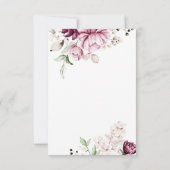 Invitation Mariage Fleurs Violettes Aquarelle (Dos)