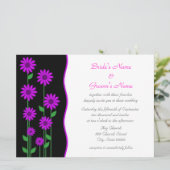Invitation Mariage Fleurs Violettes Mignonnes Modernes (Debout devant)