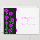 Invitation Mariage Fleurs Violettes Mignonnes Modernes (Dos)