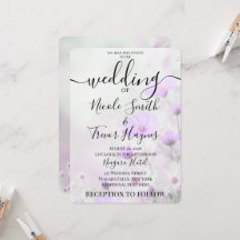Mariage Fleurs Violettes Simples Personnalisées