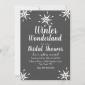Invitation Mariage Flocon de Neige Gris (Devant)