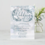 Invitation Mariage flocons de neige floraux bohémiens (Debout devant)