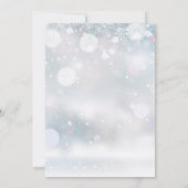 Invitation Mariage flocons de neige floraux bohémiens (Dos)