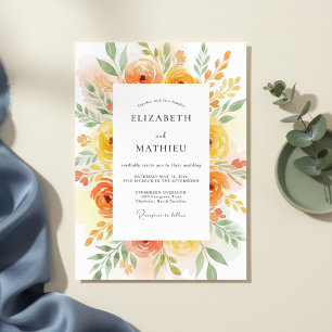 Invitation Mariage Floraison Artistique de Pêcher