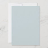 Invitation Mariage Floraison Automnale Bleu Ardoise (Dos)