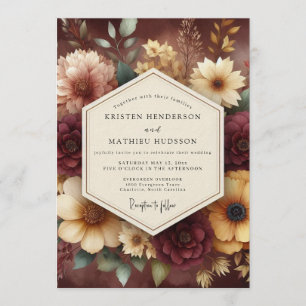 Invitation Mariage Floraison Automnale de Bourgogne
