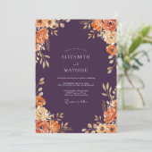 Invitation Mariage Floraison Automnale de Prune (Debout devant)