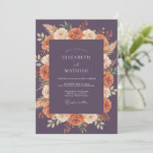 Invitation Mariage Floraison Automnale de Prune (Debout devant)