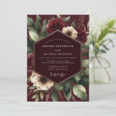 Invitation Mariage Floraison Baroque de Bourgogne (Debout devant)