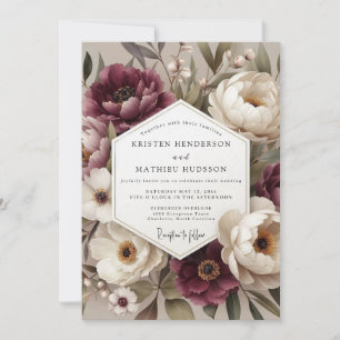 Invitation Mariage Floraison Botanique Bourgogne