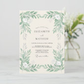 Invitation Mariage Floraison Botanique Sauge (Debout devant)