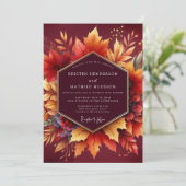 Invitation Mariage Floraison d'Automne en Bourgogne (Debout devant)