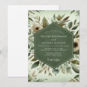 Invitation Mariage Floraison de Bois Sage (Devant / Derrière)