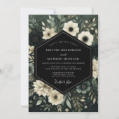 Invitation Mariage Floraison de la Forêt d'Émeraude (Devant)