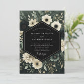 Invitation Mariage Floraison de la Forêt d'Émeraude (Debout devant)