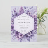 Invitation Mariage Floraison de Lavande en Forêt (Debout devant)