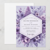 Invitation Mariage Floraison de Lavande en Forêt (Devant / Derrière)