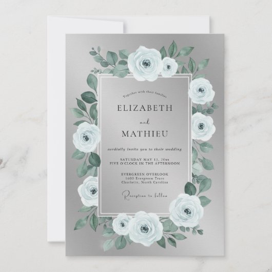 Invitation Mariage Floraison de Menthe (Devant)