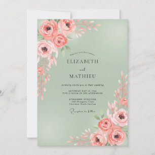 Invitation Mariage Floraison de Pêche Artistique