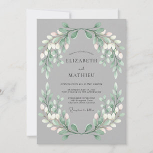 Invitation Mariage Floraison de Sauge Verte