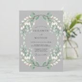 Invitation Mariage Floraison de Sauge Verte (Debout devant)