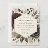 Invitation Mariage Floraison Éthérée de Bourgogne (Devant)