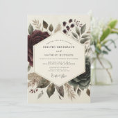 Invitation Mariage Floraison Éthérée de Bourgogne (Debout devant)