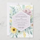 Invitation Mariage Floraison Éthérée de Lavande (Devant)