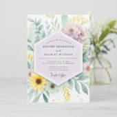 Invitation Mariage Floraison Éthérée de Lavande (Debout devant)