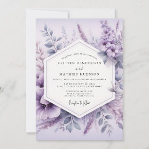 Invitation Mariage Floraison Éthérée de Lavande