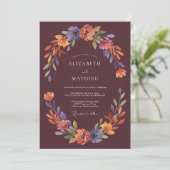 Invitation Mariage Floraison Ethérée de Prune (Debout devant)