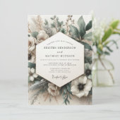 Invitation Mariage Floraison Ethérée de Sauge (Debout devant)