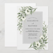 Invitation Mariage Floraison Ethérée de Sauge (Devant / Derrière)